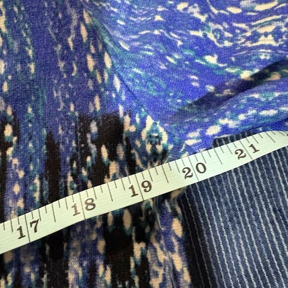 Travel Elements M Blue Animal Print Cardigan Women Open Front Boho Resort Wear - Picture 5 of 7